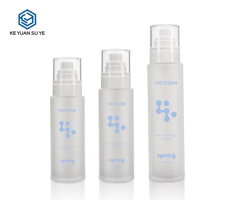 KY055 Fine Mist Spray Skin Care Matte White Container Cosmetic PET Plastic Bottle with Mist Sprayer