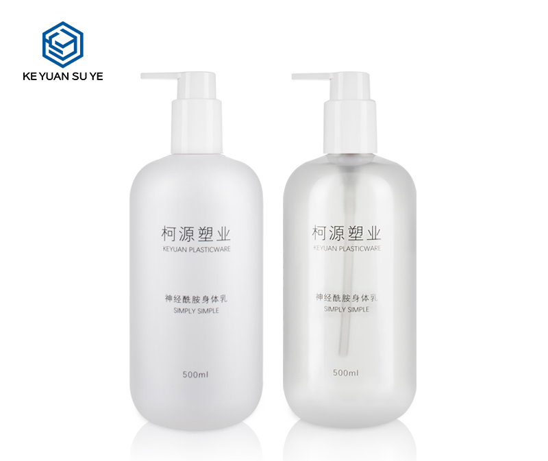 KY067 Family Shower Gel Body Wash Plastic Bottles 500ml PET Bottles with UV Effect Lids Special Pump