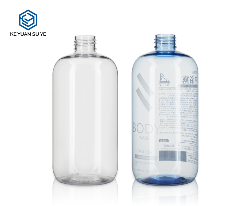 KY068 Green Tea Family Shower Gel Wash Plastic Bottles 500ml Eco-friendly Bottles UV Effect Lids