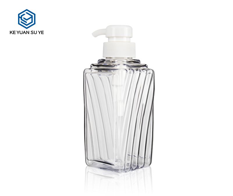 KY074 Stripes Shampoo Conditioner Shower Gel 300ml PET Clear Plastic Bottles