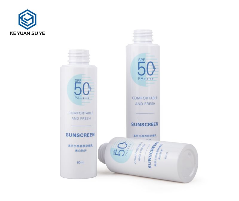 KY078 Lotion Sunscreen Spray Bottles 60ml 80ml 100ml PET Plastic Bottles
