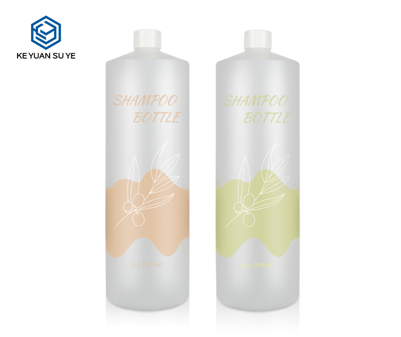 KY080 Large Size Capacity 1L Family Shampoo Shower Gel HDPE Plastic Bottles