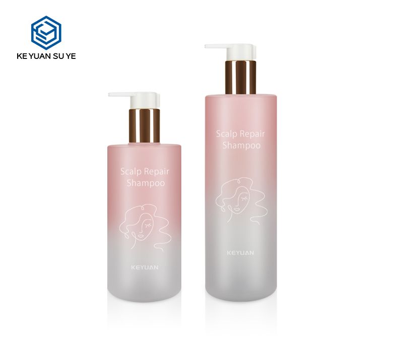 KY089 Gradual Pink Color Hair Shampoo Conditioner PET Various Sizes 200ml 300ml 400ml 500ml Plastic Bottles