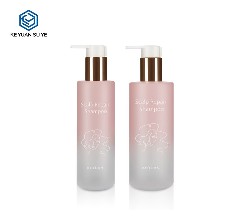 KY089 Gradual Pink Color Hair Shampoo Conditioner PET Various Sizes 200ml 300ml 400ml 500ml Plastic Bottles