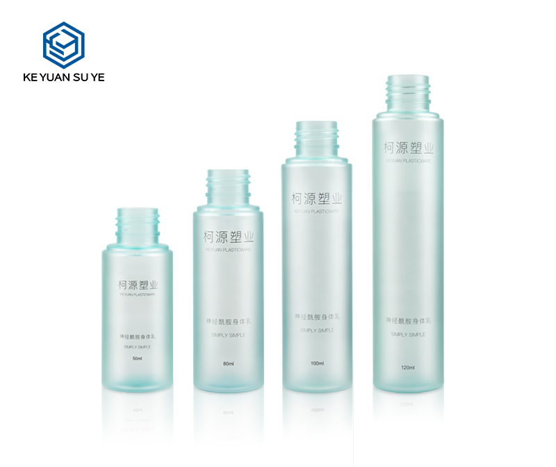 KY097 Elegant Cosmetic Water Skin Care PET Plastic Bottle Blue Series UV Silver Gold Rose Flower Toner