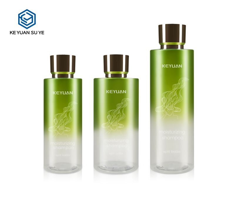 KY101 Gradual Green Color Hair Moisturizing Shampoo Conditioner PET 500ml Plastic Bottles Large Size Capacity