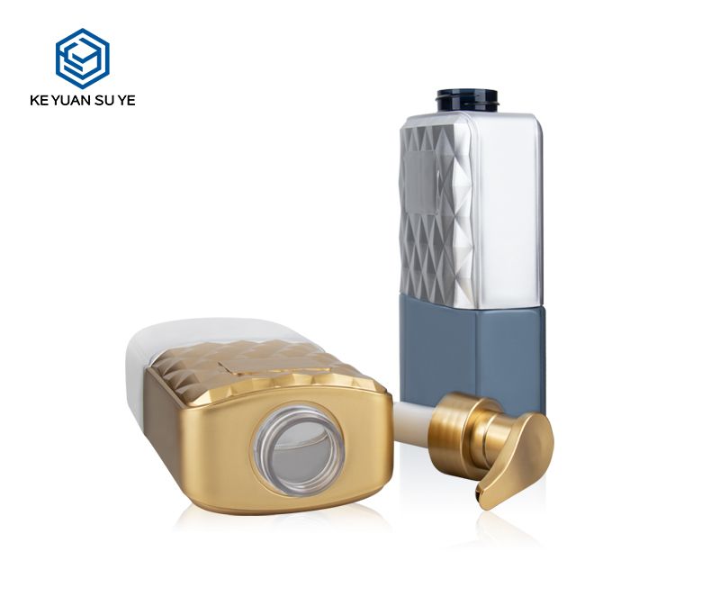 KY104 Luxury Shampoo Plastic Bottle Large Size Capacity Mockup 500ml Luxury Silver Exclusive UV Gold Silver PET