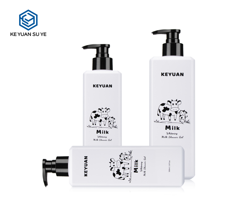 KY112 Whitening Milk Shower Gel Smoothing Skin Care Lotion Plastic Bottles PET 300ml 500ml 800ml Large Size Capacity