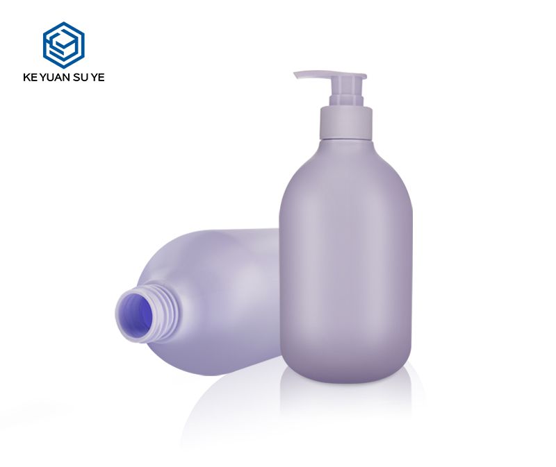 KY116 Romantic Shower Gel Purple HDPE Plastic Body Lotion Cosmetics Bottle 500ml Romance