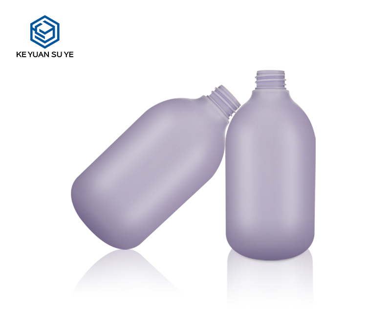 KY116 Romantic Shower Gel Purple HDPE Plastic Body Lotion Cosmetics Bottle 500ml Romance