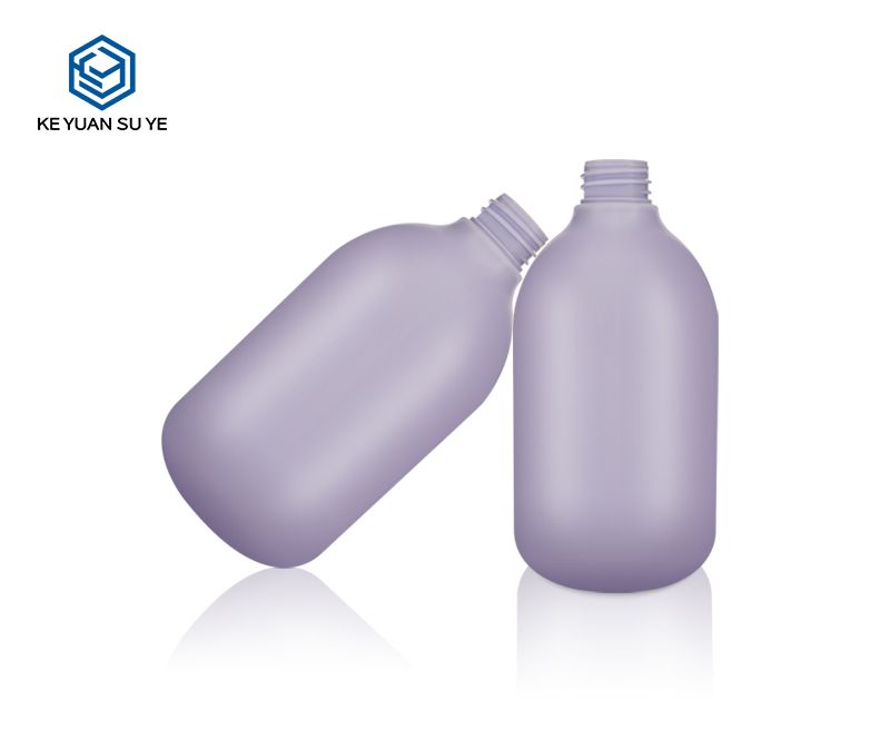 KY116 Romantic Shower Gel Purple HDPE Plastic Body Lotion Cosmetics Bottle 500ml Romance