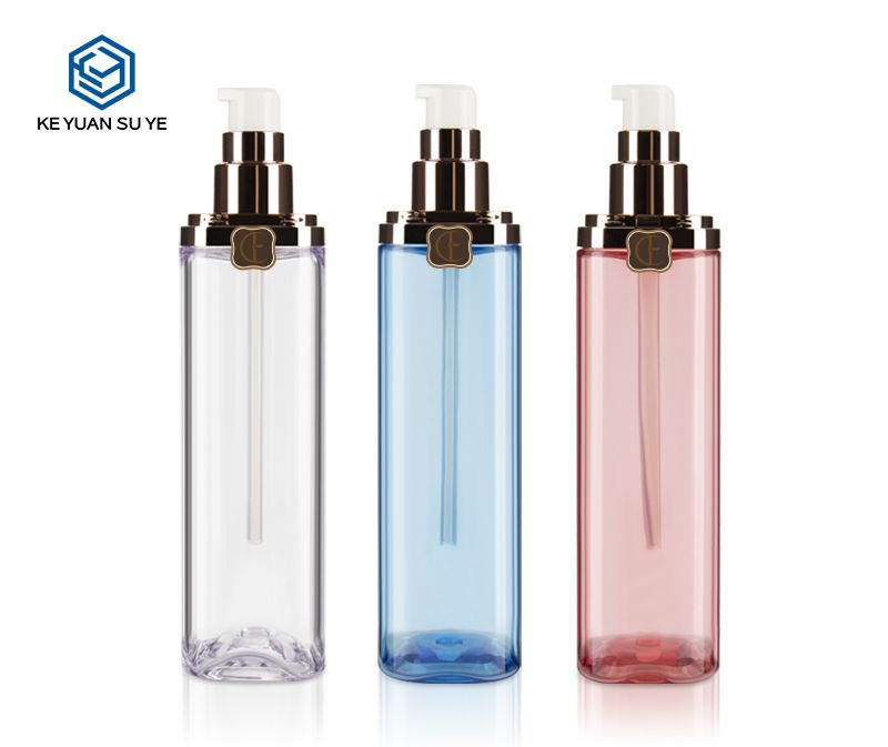 KY119 Colorful Unique Lucky Clover Cosmetic Plastic Bottles PET with UV Fine Lotion Pumps Good Quality