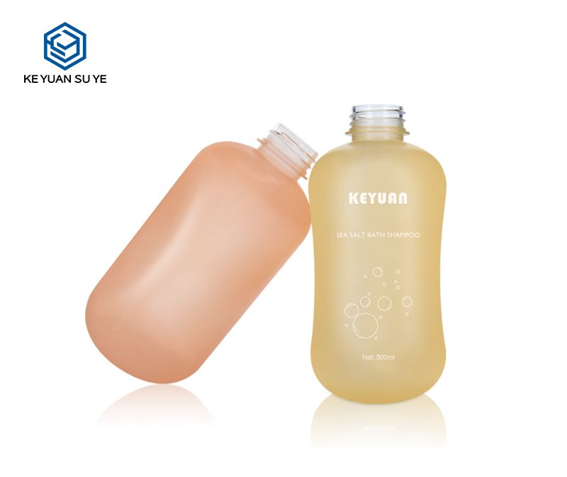 KY134 Unique Slim Shape Sea Salt Bath Shampoo Body Wash Plastic Bottles PET 300ml 400ml 500ml