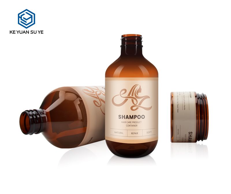 KY136 Brown Natural Repair Soft Shampoo Hair Care Products Conditioner PET Plastic Bottles with Jars