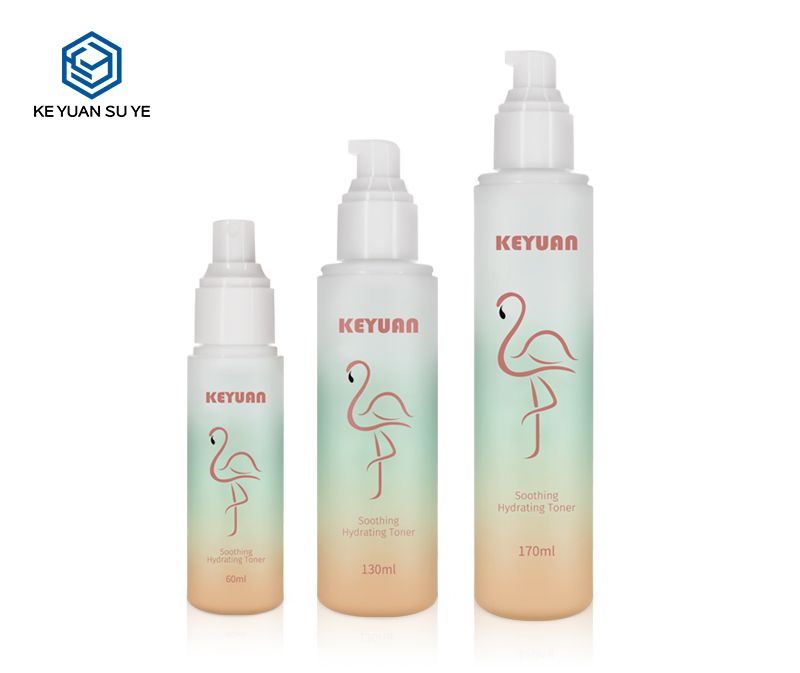 KY138 Lotion Face Wash Mist Spray Moisturizer Cosmetic PET Plastic Bottles 60ml 130ml 170ml with Buckle Lids