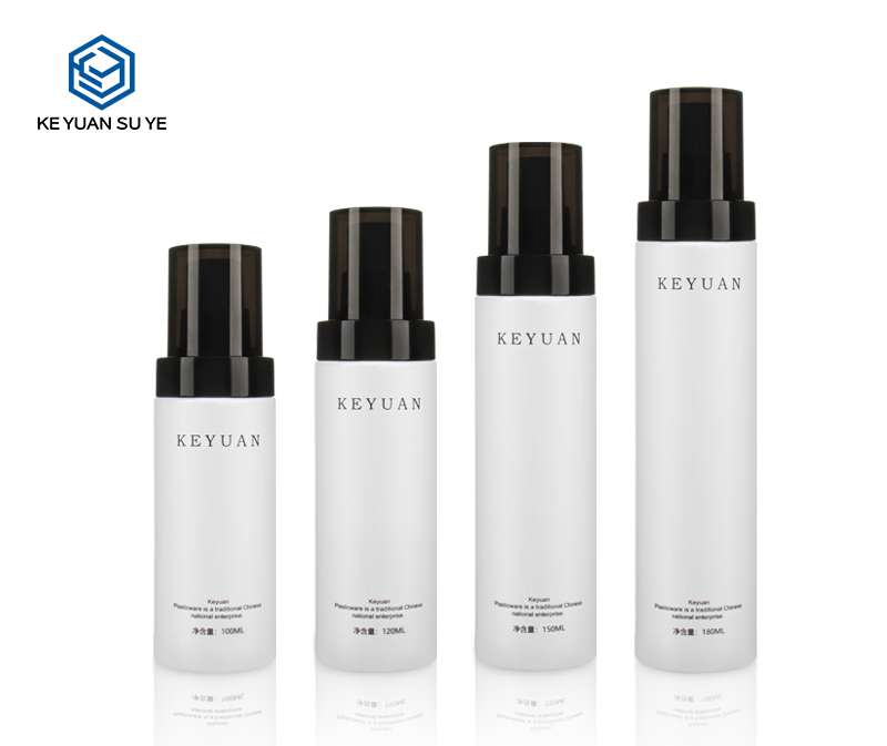 KY060 Mist Spray Lotion Face Wash Cosmetic PET Plastic Bottles with Translucent UV Lids