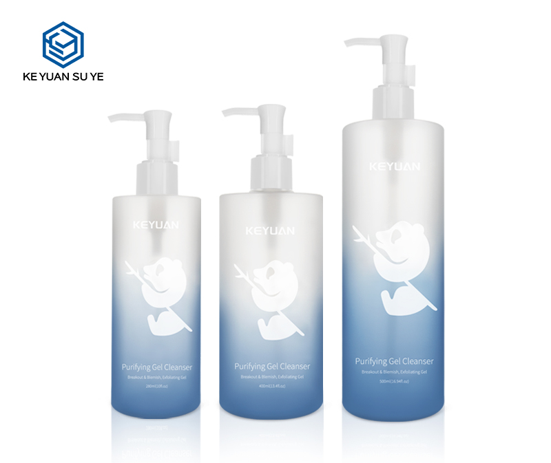 KY149 Gradient Blue mixture color Shampoo Bottle Cosmetic Packaging Containers