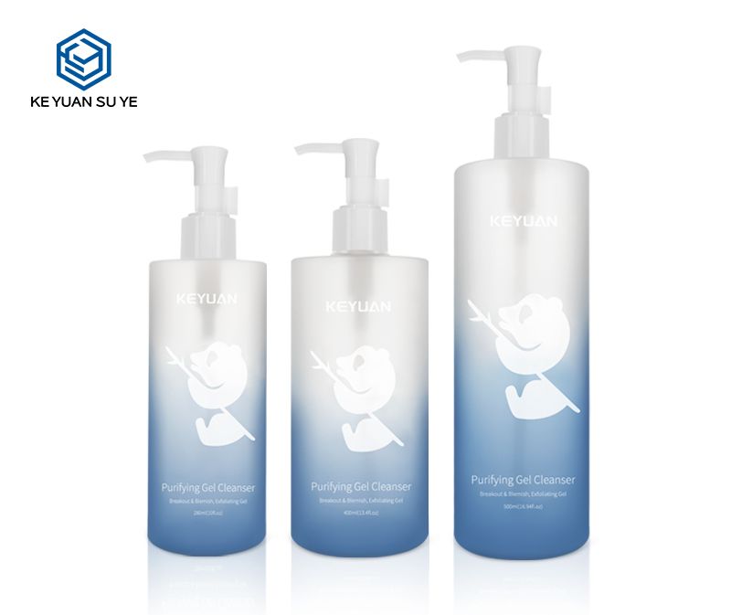 KY149 Gradient Blue mixture color Shampoo Bottle Cosmetic Packaging Containers