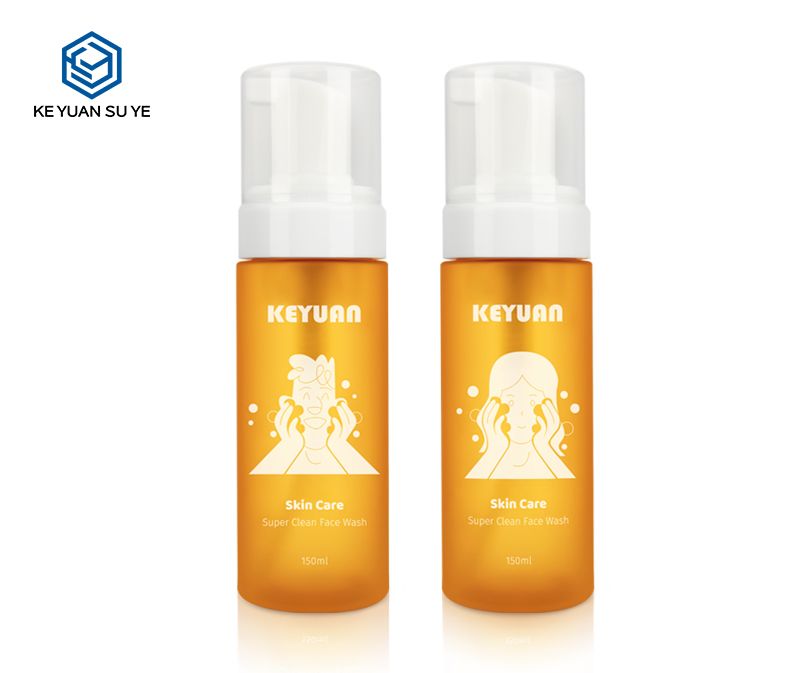 KY151 Super Clean Face Wash Foam Pump Skin Care Plastic Bottles 150ml 5fl.oz. PET