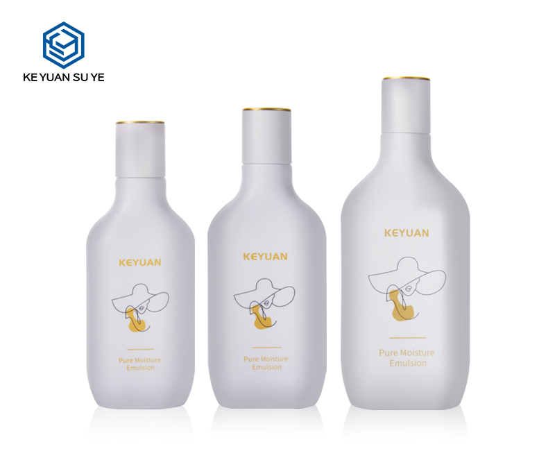 KY159 Unique Patent Application Series Luxury Cosmetics PET Plastic Bottle with Snow White Matte Finishing