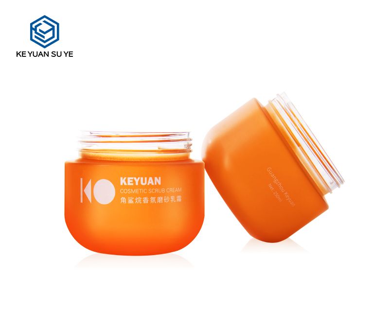KY033-1PJ Vitamin C Cream Lotion Conditioner Plastic Jar 250ml PET Orange Color