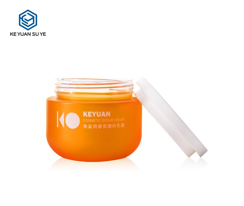 KY033-1PJ Vitamin C Cream Lotion Conditioner Plastic Jar 250ml PET Orange Color