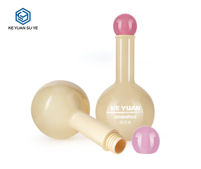 KY163 New Product Design Unique Shape 350ml PET Cosmetic Bottle Wash Care Product Bottle