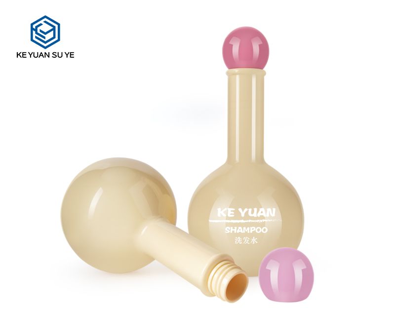 KY163 New Product Design Unique Shape 350ml PET Cosmetic Bottle Wash Care Product Bottle