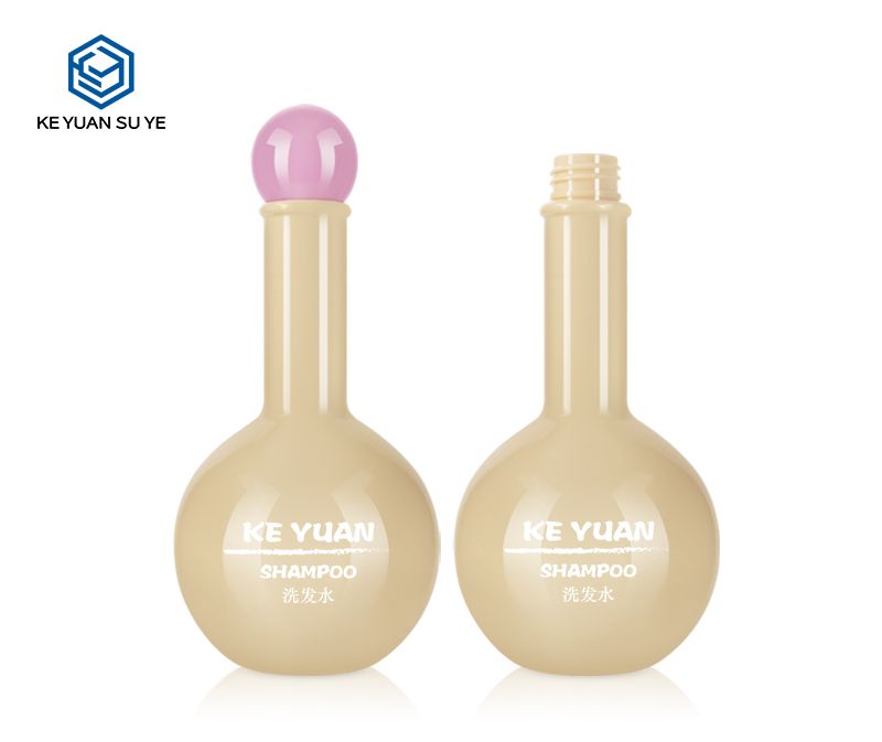 KY163 New Product Design Unique Shape 350ml PET Cosmetic Bottle Wash Care Product Bottle