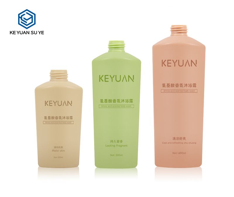 KY176 New Design 200ml 300ml 400ml HDPE Plastic Custom Shampoo Bottle and Shower Gel Bottle with Pump
