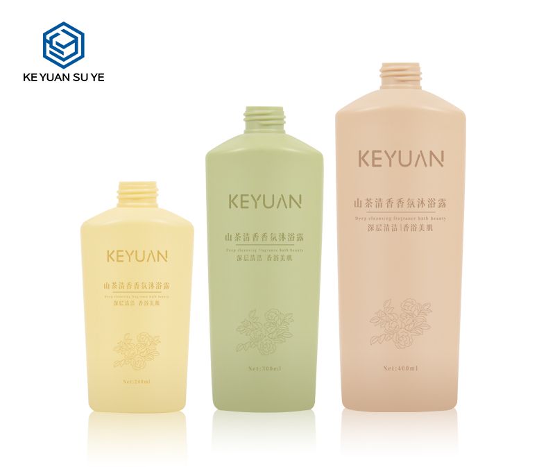 KY177 New Design 200ml 300ml 400ml HDPE Plastic Custom Shampoo Bottle and Shower Gel Bottle with Flip Cap