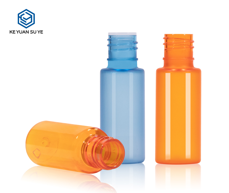 KY178 18ml Small Capacity Round PET Cosmetic Plastic Packaging Empty Lotion Toner Bottle