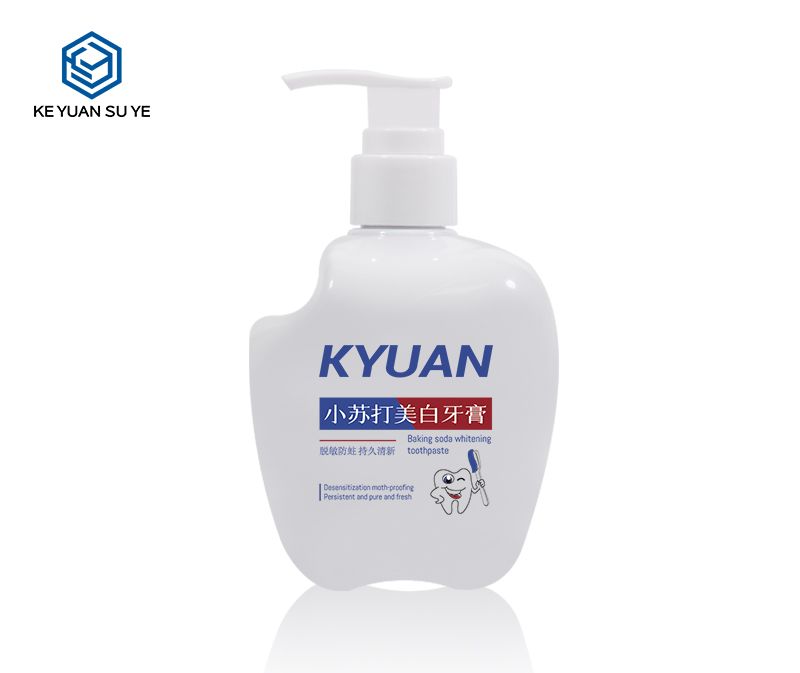 KY181 Innovative Design 300ml PET White Plastic Toothpaste Bottle