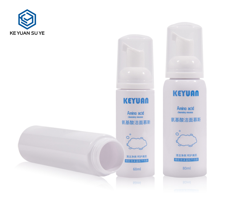 KY182 Multi-Capacity Optional Cosmetic Round PET Plastic Foam Mousse Cleansing Bottle