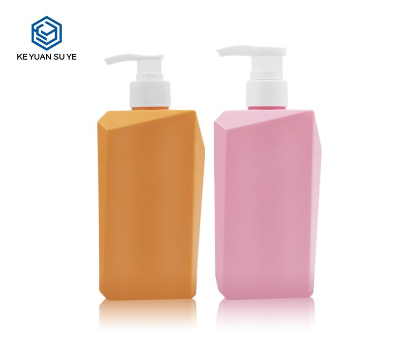 KY185 Hot Sale Innovative Design Cosmetic 550ml Pink Plastic Shampoo Bottle with Pump