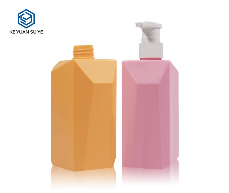 KY185 Hot Sale Innovative Design Cosmetic 550ml Pink Plastic Shampoo Bottle with Pump