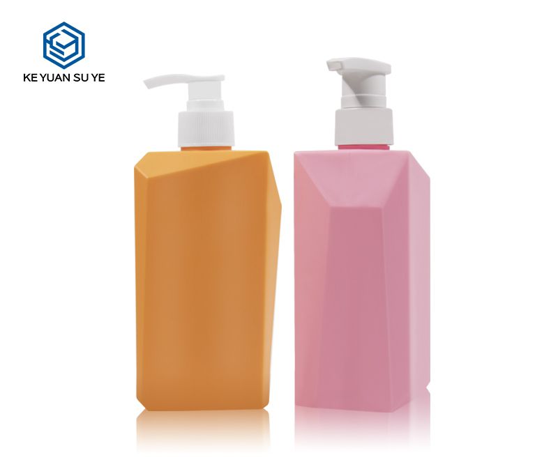 KY185 Hot Sale Innovative Design Cosmetic 550ml Pink Plastic Shampoo Bottle with Pump