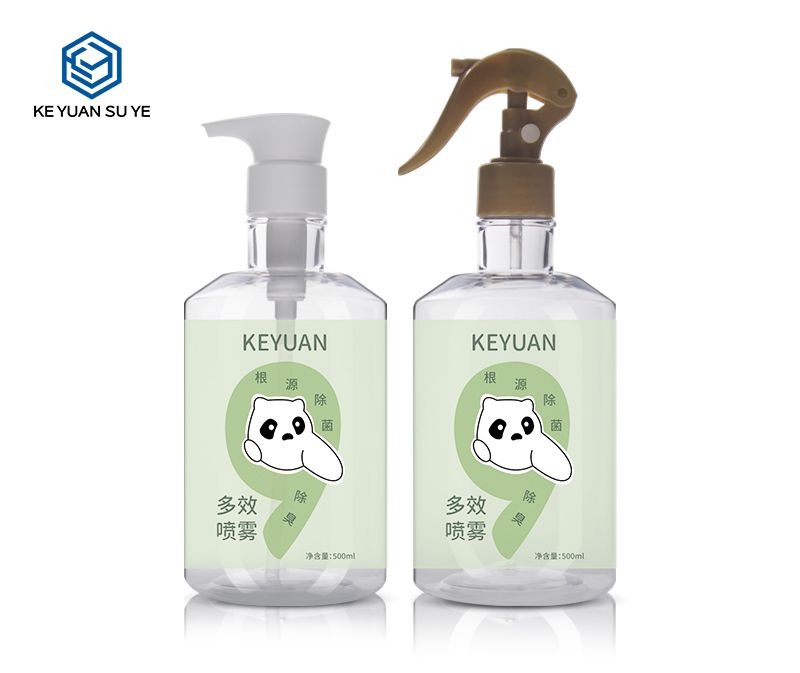 KY190 High Quality 500ml Transparent Bottle PET Trigger Cleaning Empty Plastic Spray Bottle