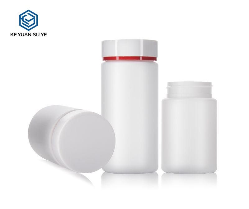 KY191 High Quality White HDPE Plastic Pill Capsule Bottle Health Care Straight Vitamin Bottles with Width Mouth