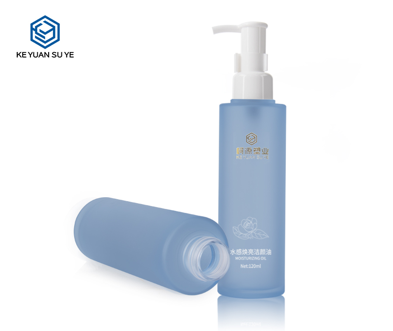 KY201-4 120ml 150ml PETG Plastic Round Cylinder Shapes Cosmetic Hair Essential Oil Makeup Remover Shampoo Bottle