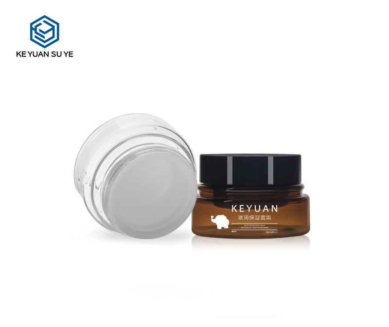 KY049PJ Eye Cream Face Cream Jar 10ml Amber Cream Bottle Cosmetic Sample Bottle Small Capacity PET Jar