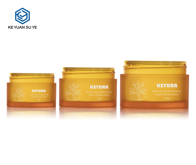 KY053PJ Eye Cream Face Cream Jar 30g 50g 100g Orange Colour Cream Bottle Cosmetic Sample Bottle Small Capacity PET Jar