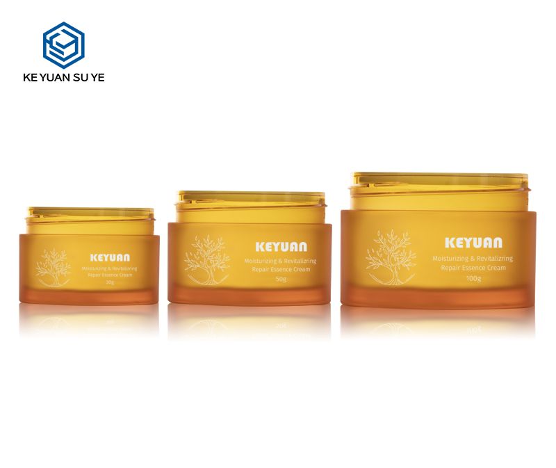 KY053PJ Eye Cream Face Cream Jar 30g 50g 100g Orange Colour Cream Bottle Cosmetic Sample Bottle Small Capacity PET Jar