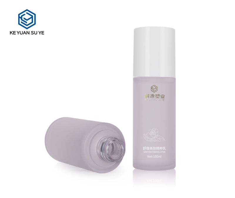 KY201-2 Luxury Purple Skincare Packaging Set 80ml 100ml Toner Bottle and 30ml 50ml Essential Oil Dropper Bottle