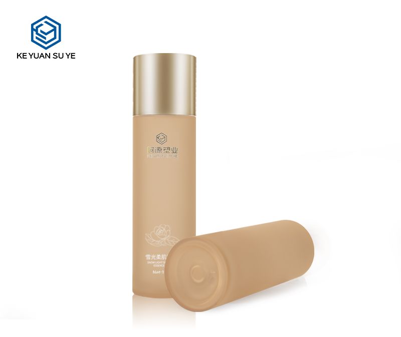 KY201-3 Wholesale Empty Luxury Skincare Packaging Set Lotion Pump PETG Plastic Bottle with Gold Cover