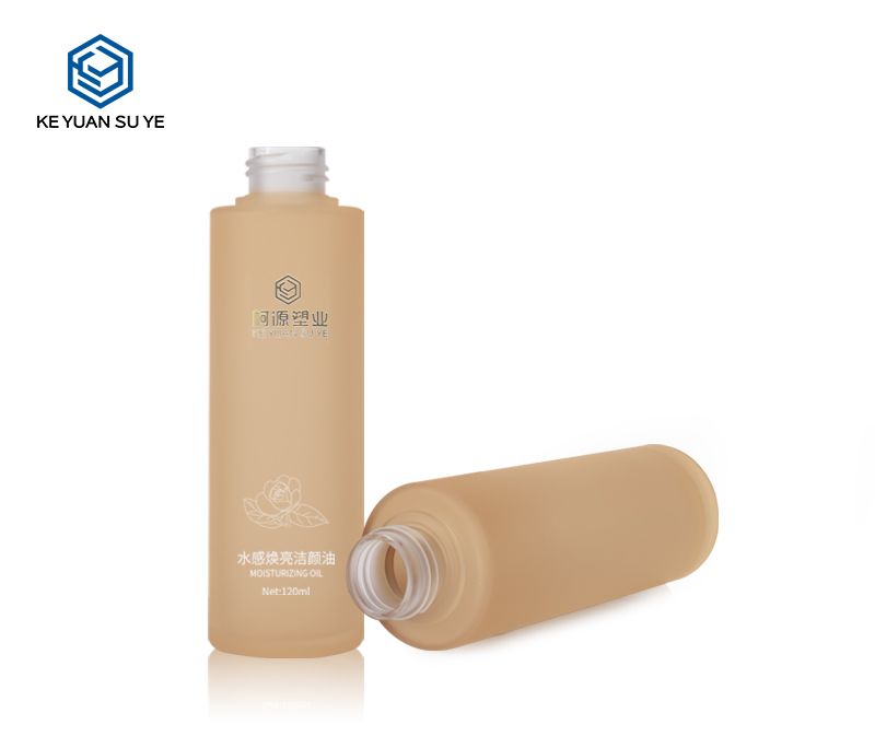 KY201-4 120ml 150ml Orange Flat Shoulder Round Bottle Skin Care Remover Oil Plastic Bottle Cosmetic Bottle