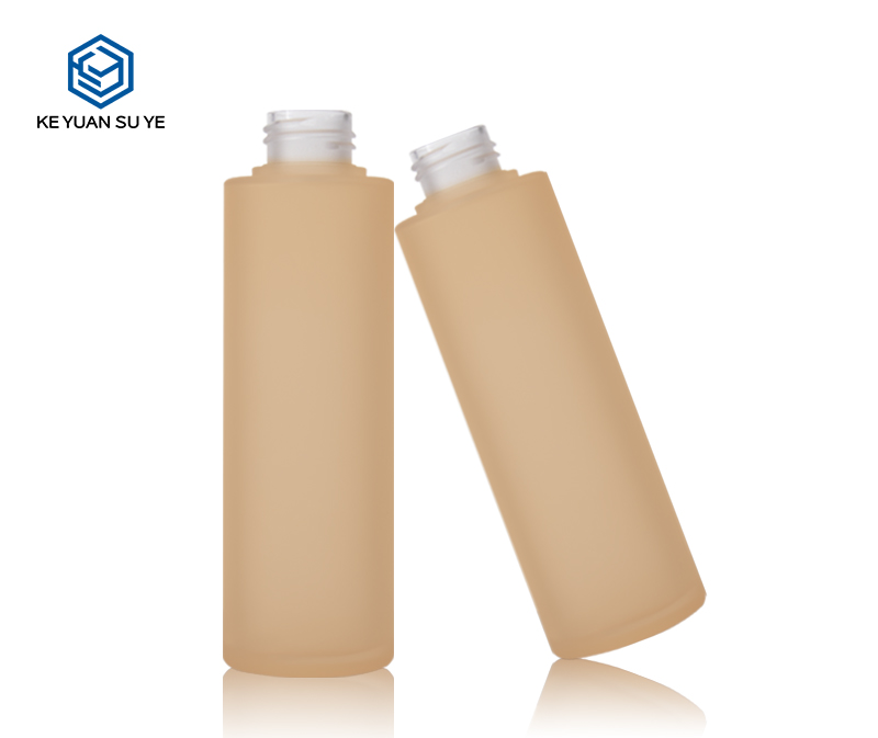 KY201-4 120ml 150ml Orange Flat Shoulder Round Bottle Skin Care Remover Oil Plastic Bottle Cosmetic Bottle
