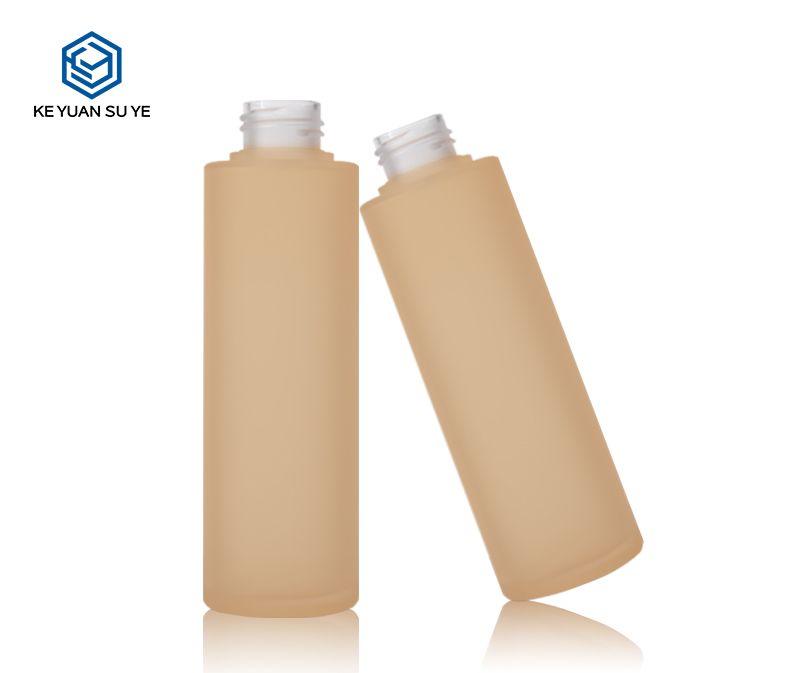 KY201-4 120ml 150ml Orange Flat Shoulder Round Bottle Skin Care Remover Oil Plastic Bottle Cosmetic Bottle