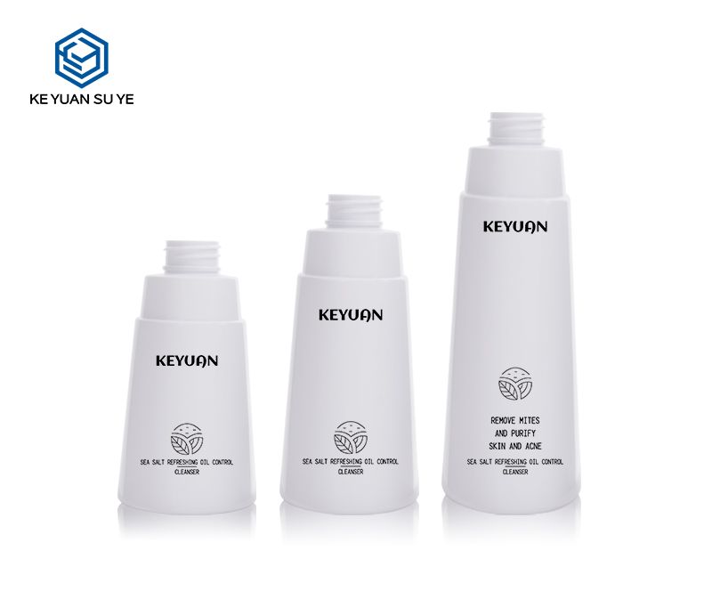 KY206 Wholesale New Design Cosmetic 220ml 300ml 500ml PET Plastic Bottle with Lotion Pump for Shampoo Packaging