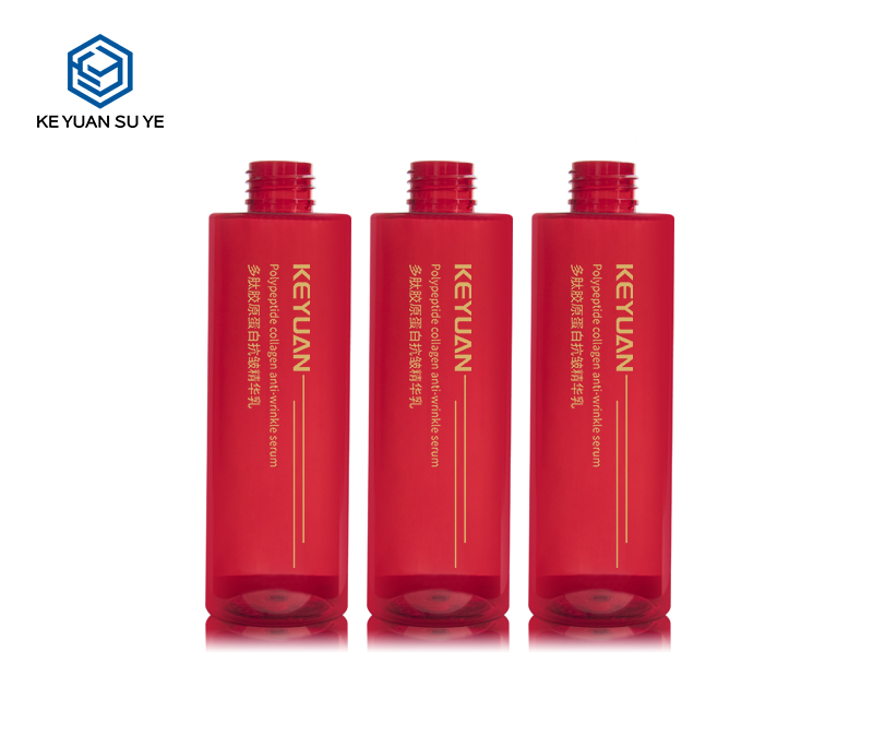 KY207 Customized High Quality 180ml PET Plastic Empty Bottle with Lotion Pump Cosmetic Packaging Bottle